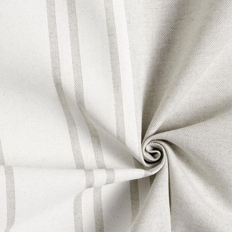 Tissu de décoration Panama Blockstreifen – carmin/gris brume, image number 3