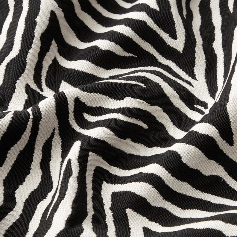 Tissu de décoration Jacquard Zèbre – ivoire/noir,  image number 2