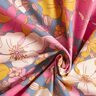 Tissu en coton Cretonne Grands motifs de fleurs – gris bleu/rose vif,  thumbnail number 3
