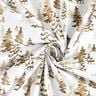 Tissu en coton Popeline sapins enneigés – blanc/brun faon,  thumbnail number 3