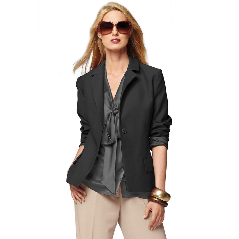 Sergé coton Stretch – noir, image number 5