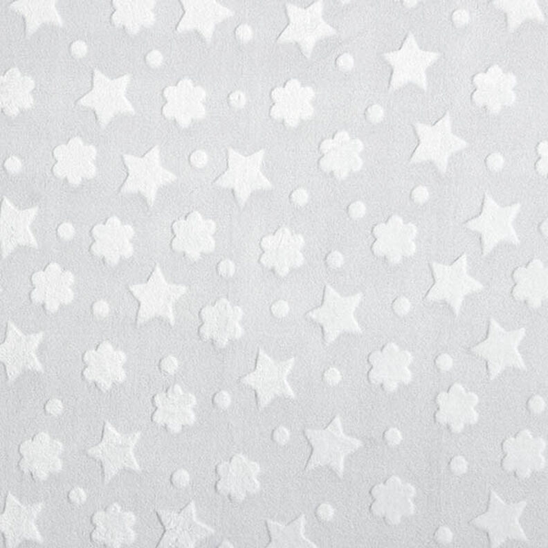 Polaire douillet Étoiles et fleurs – gris clair,  image number 1