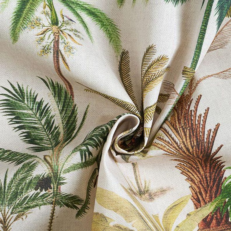 Tissu d’extérieur Canvas palmiers – nature/olive clair,  image number 3