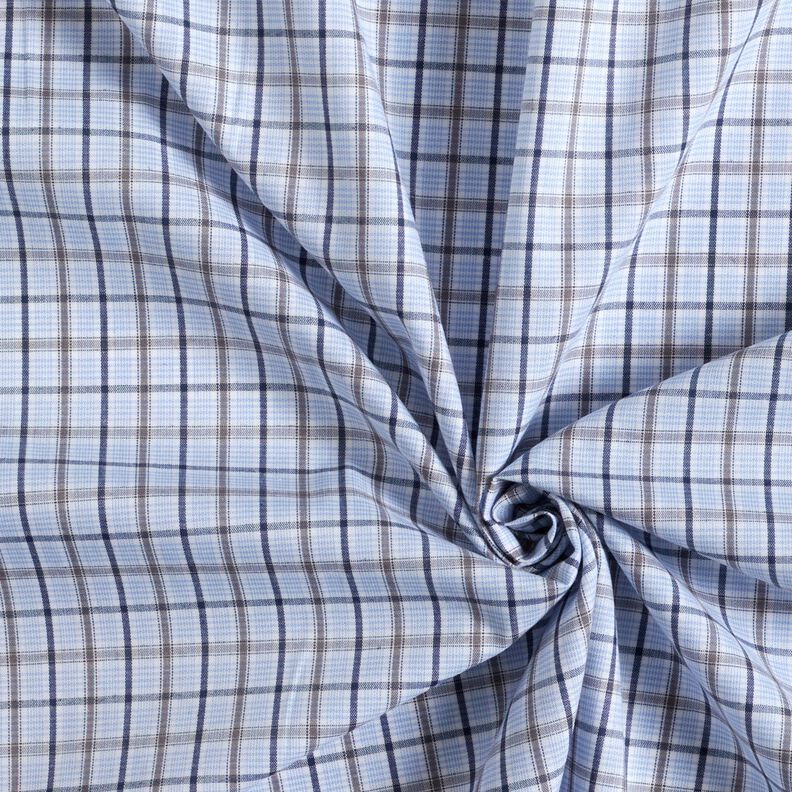 Tissu pour chemise à carreaux classiques – bleu clair/bleu marine, image number 3