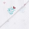 GOTS Tissu double gaze de coton Feuille en forme de cœur | Tula – blanc,  thumbnail number 4