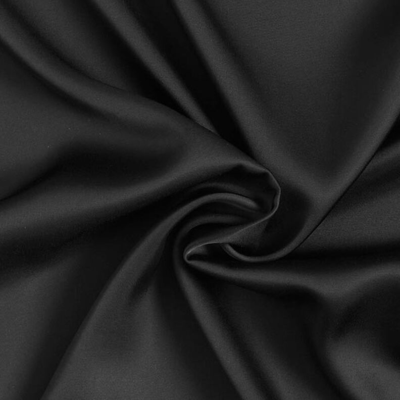 Satin viscose Uni – noir,  image number 1