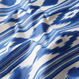 Coton enduit Rayures ethniques – bleu, 