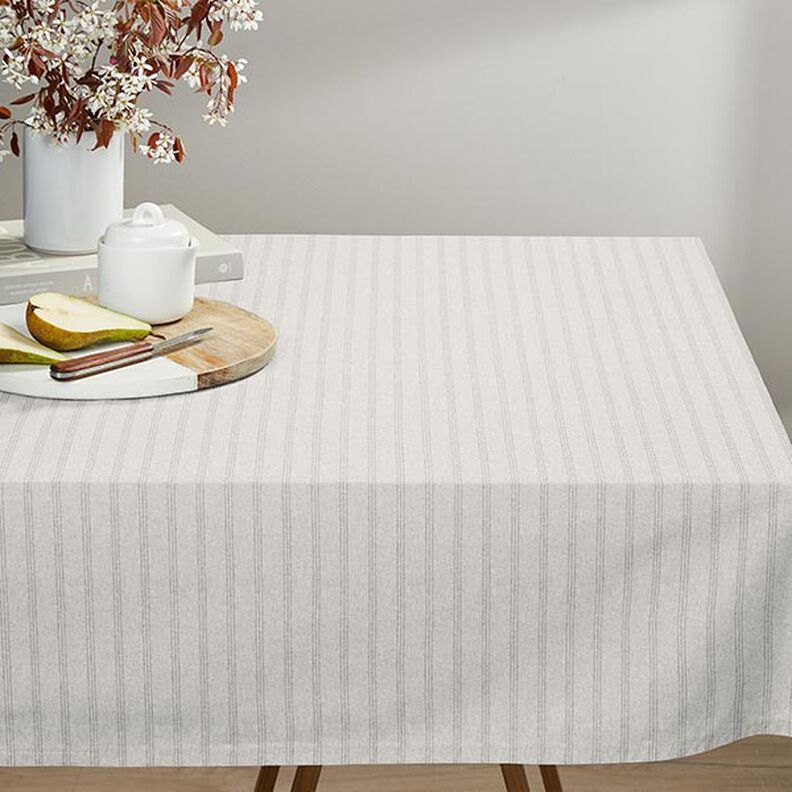 Tissu de décoration Canvas trois rayures recyclé – argent,  image number 8