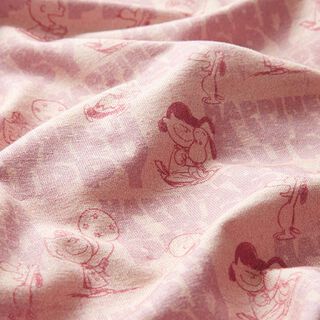 GOTS Jersey coton Snoopy a de la chance | Peanuts (TM) – vieux rose, 