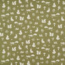 Tissu de décoration Semi-panama Scène d'animaux de la forêt – olive/nature,  thumbnail number 1
