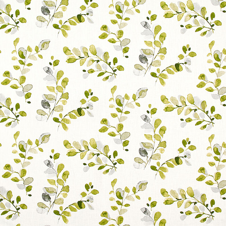 Lin de décoration Rinceaux de feuilles – vert,  image number 1