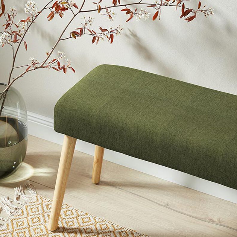 Tissu d’ameublement fin en mélange – olive foncé, image number 6