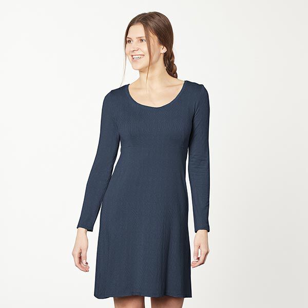 Jersey coton Medium uni – bleu nuit,  image number 6