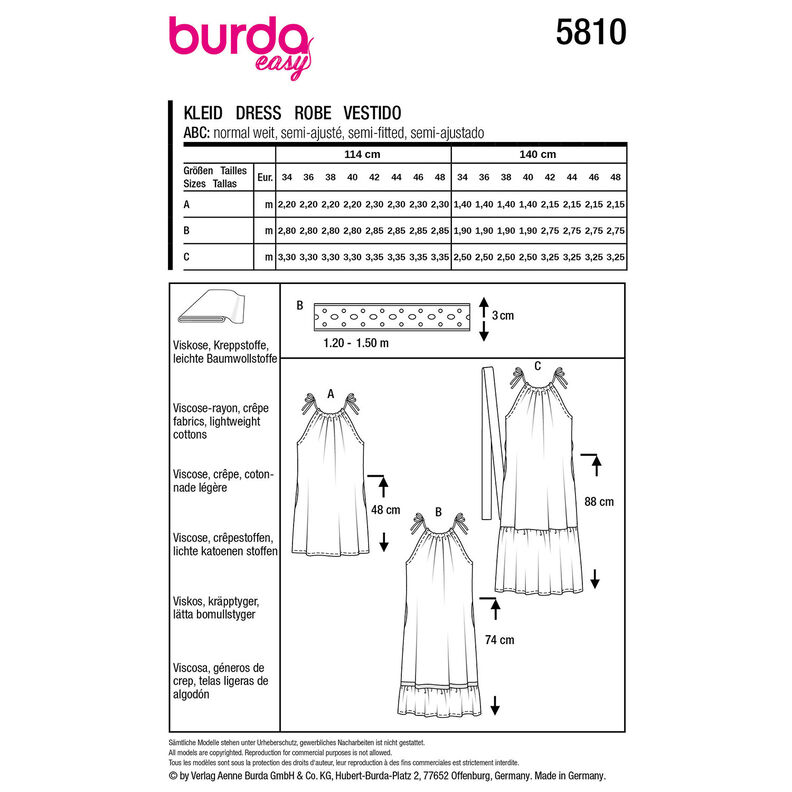 Robe | Burda 5810 | 34-48, image number 12