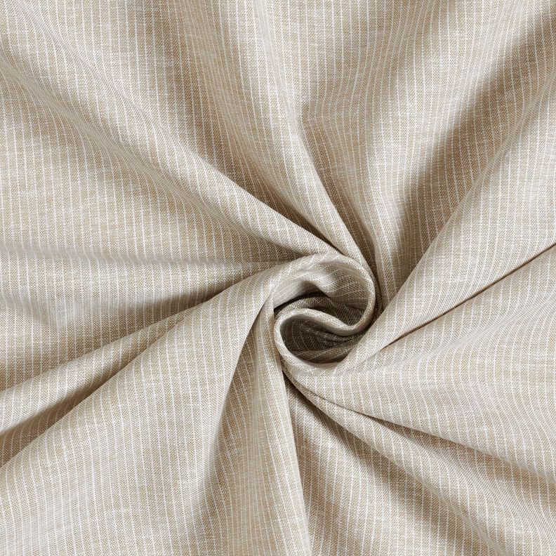 Mélange lin coton rayures étroites – taupe clair/blanc,  image number 3