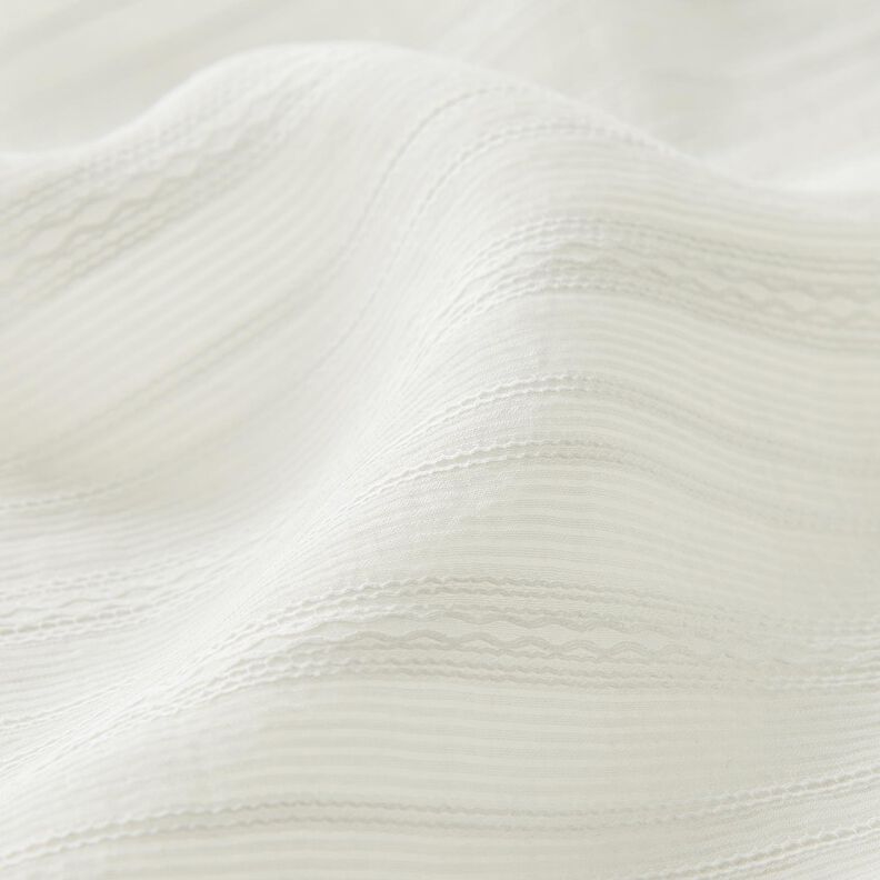 Tissu léger pour blouse transparent à rayures – blanc,  image number 2