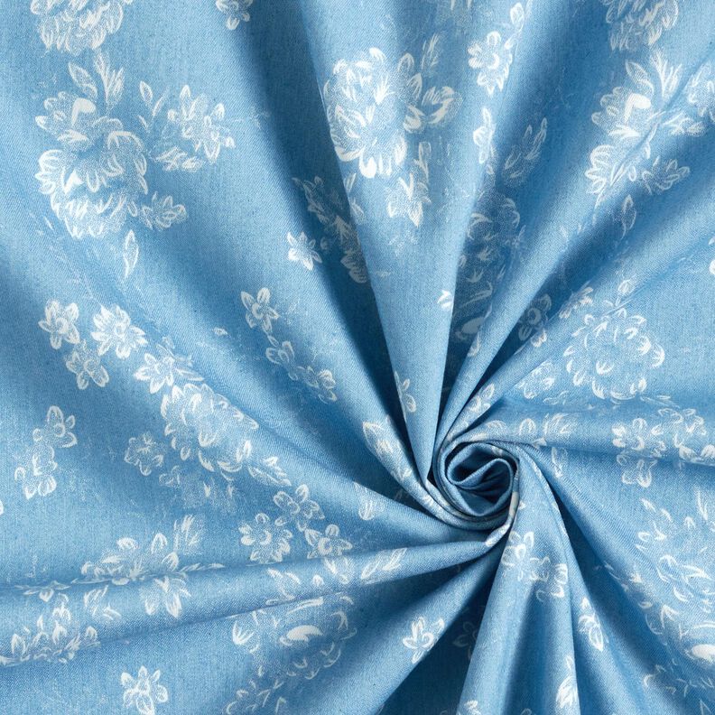 Chambray kleine Rosen – bleu clair/écru,  image number 3