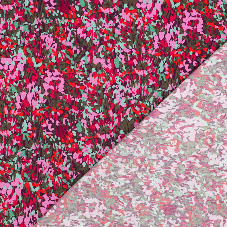 Tissu viscose LENZING™ ECOVERO™ Colorful Garden Impression numérique | Nerida Hansen – prune/chili,  image number 4