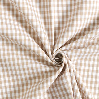 Tissu en coton Vichy - 0,5 cm – marron clair, 