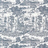 Tissu de décoration Semi-panama Toile de Jour – bleu marine/écru,  thumbnail number 1