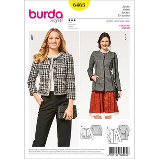 Veste | Blazer, Burda 6465 | 34 - 46, 