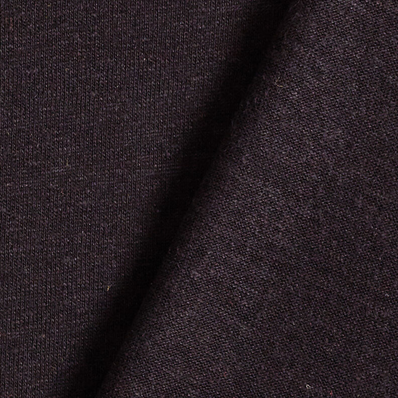 Tricot fin mélange viscose lin – noir,  image number 3