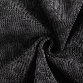 Tissu rideau thermique Chenille – noir, 