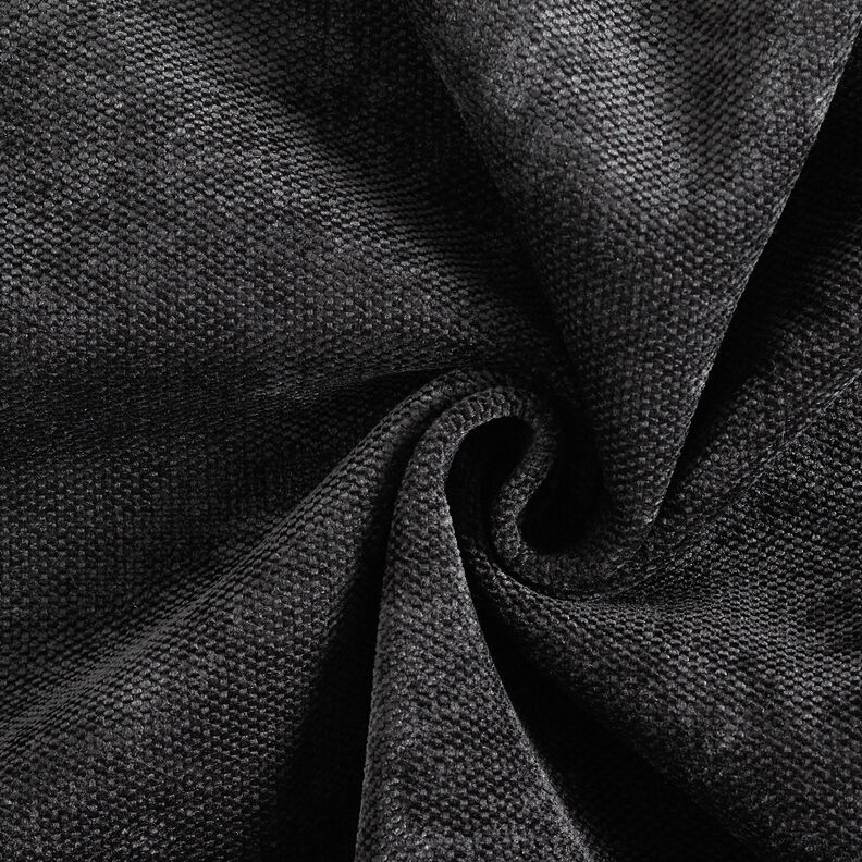 Tissu rideau thermique Chenille – noir,  image number 1