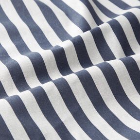 Tissu en coton Cretonne rayures marines – bleu noir/taupe clair, 