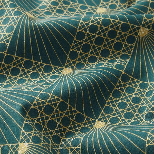 Tissu en coton Cretonne Maille viennoise – pétrole légère,  image number 2