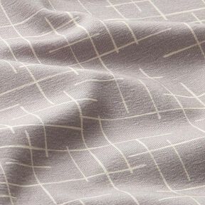 Jersey de coton carreaux interrompus – gris clair, 