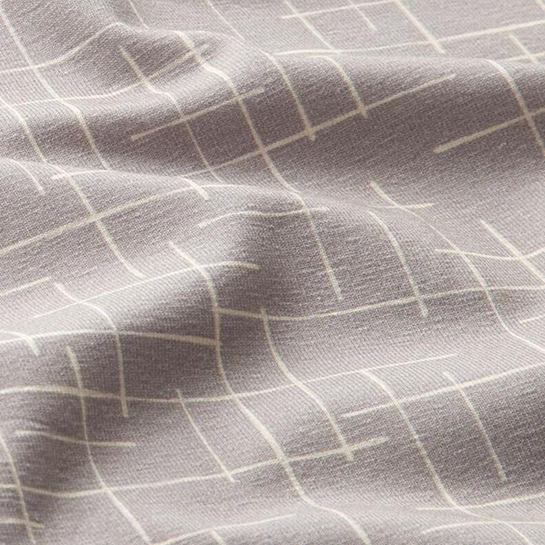Jersey de coton carreaux interrompus – gris clair,  image number 2