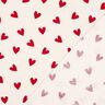 Flanelle coton Cœurs | Poppy Fabrics – ivoire/carmin,  thumbnail number 4