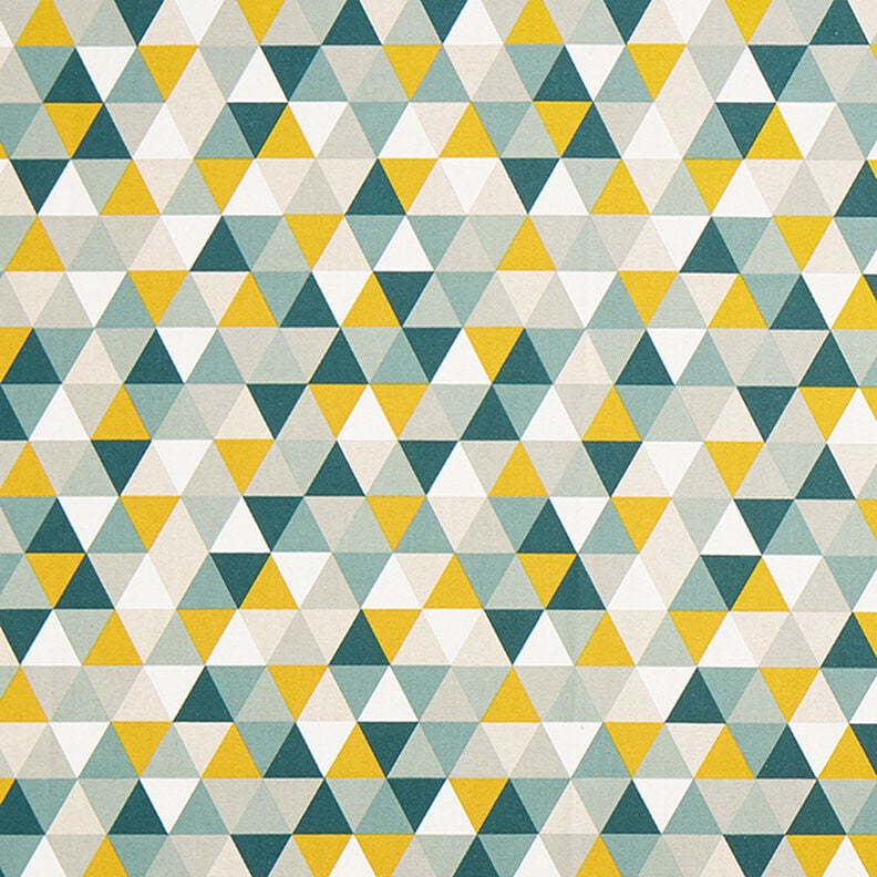 Tissu de décoration Semi-panama Triangles – vert,  image number 1