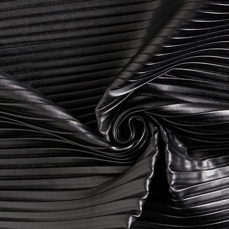 Similicuir Plissé – noir,  image number 3