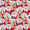 French Terry Sweat d’été Renne, Père Noël et bonhomme de neige – écru,  thumbnail number 1