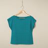 Jersey feuilles Meerjungfrau-Schuppen – noir/turquoise,  thumbnail number 5