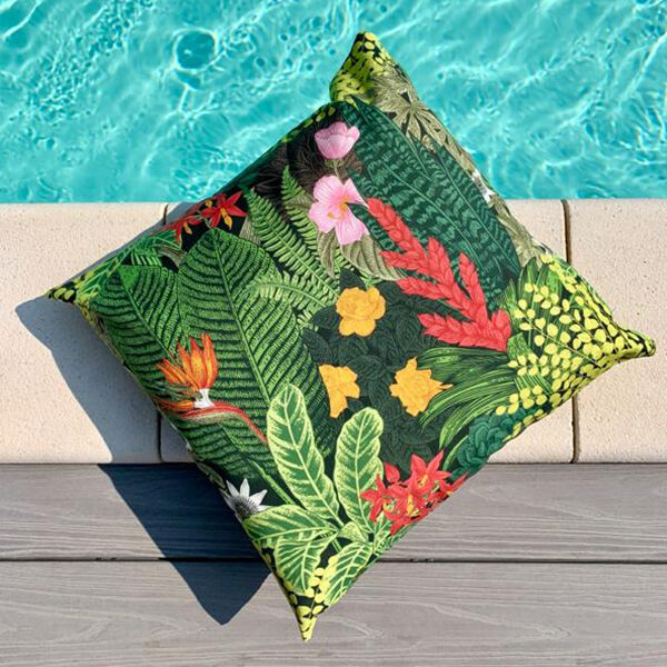 Tissu d’extérieur Canvas Plantes exotiques – vert foncé,  image number 6
