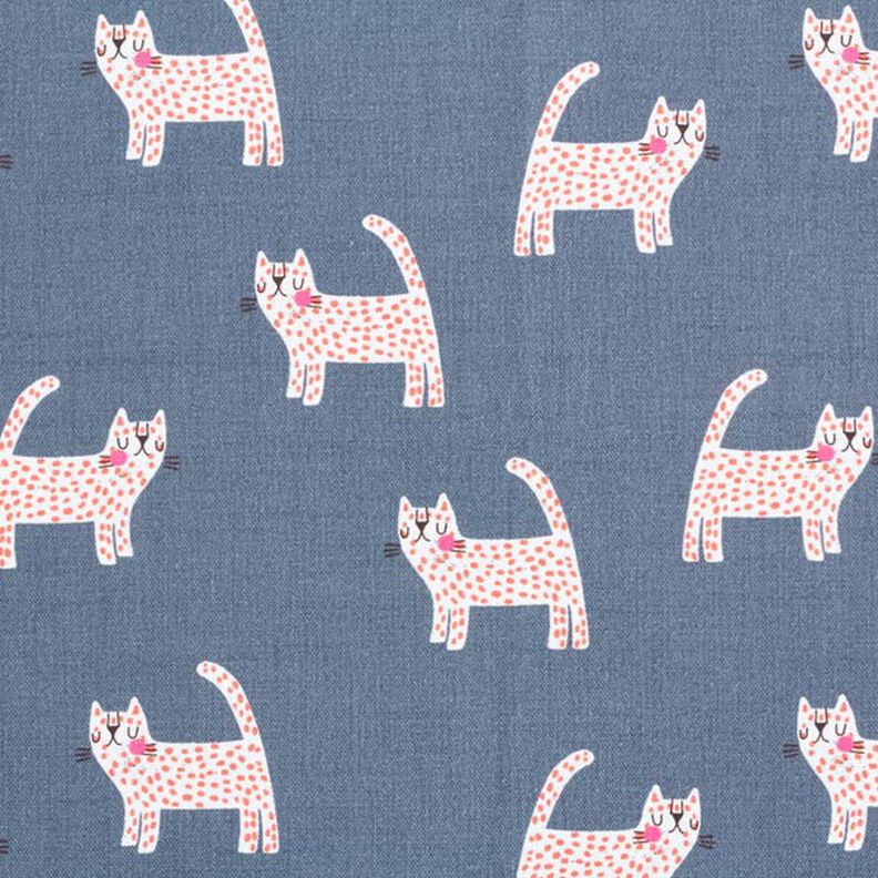 Tissu de décoration Semi-panama Chats – gris foncé,  image number 1