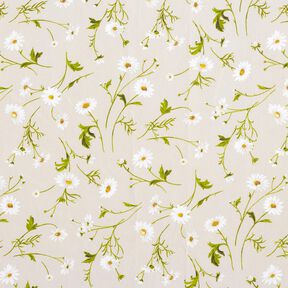 Coton enduit Gänseblümchen – nature/blanc, 