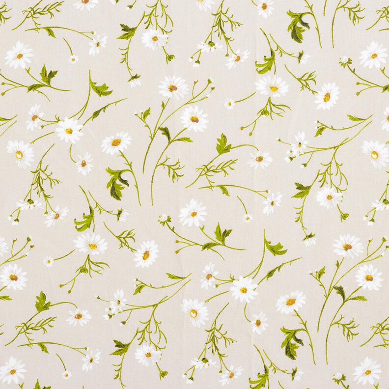 Coton enduit Gänseblümchen – nature/blanc,  image number 1