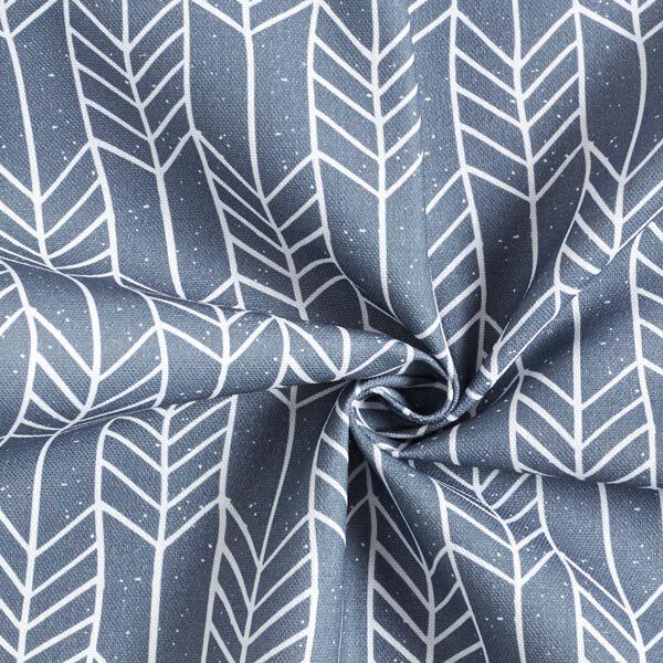 Tissu de décoration Semi-panama Motif de flèches – gris bleu, image number 4
