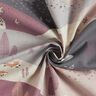 Tissu de décoration Semi-panama Animaux de la forêt – vieux rose clair/greige,  thumbnail number 3