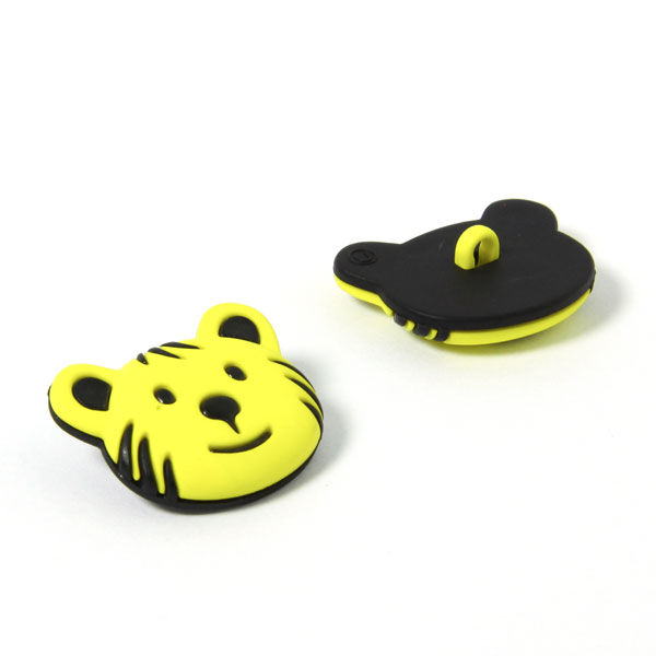 Bouton en plastique, visage de tigre 38, image number 2