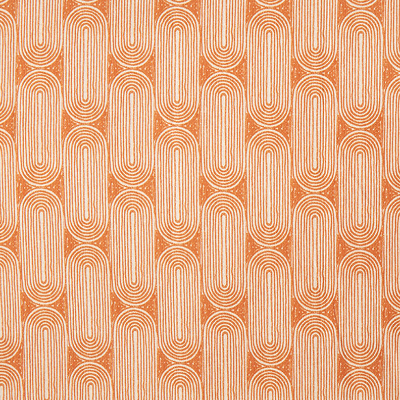 Tissu de décoration Semi-panama Arcs – terre cuite/nature, image number 1