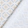 Tissu en coton Popeline Cercles de leurs – blanc/vert,  thumbnail number 4