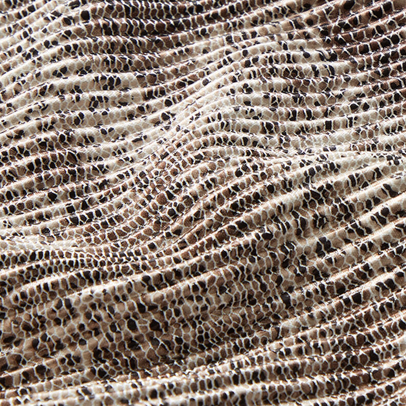 Satin plissé Motif léopard – beige clair,  image number 2