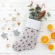 Tissu en coton Popeline Boules de Noël pointues – gris/or,  thumbnail number 6