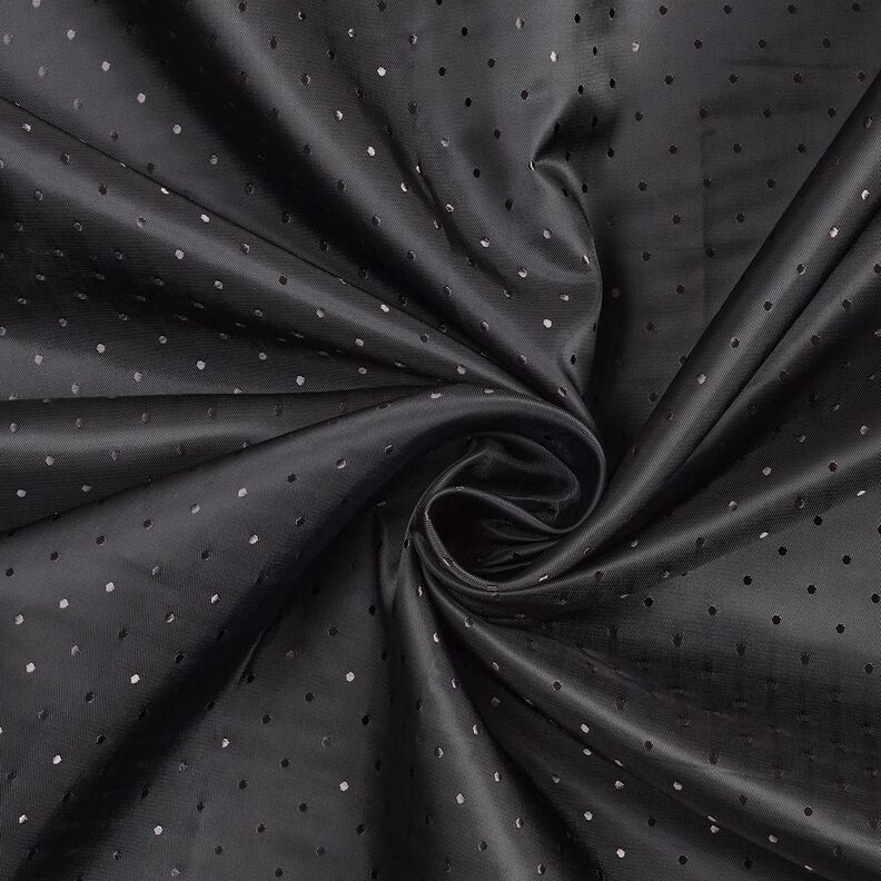 Tissu de doublure Jacquard Pois – bleu nuit,  image number 1