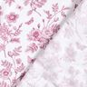Tissu viscose Fleurs et papillons – blanc/raisin,  thumbnail number 4